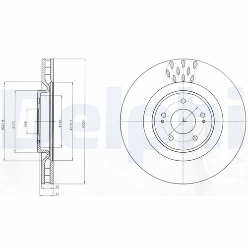 Bremsscheibe delphi bg9072c - bremsscheibe,