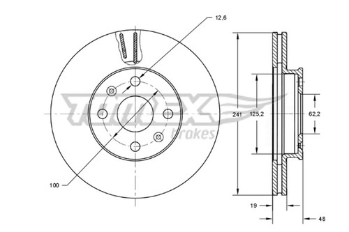 Bremsscheibe tomex brakes - bremsscheibe,