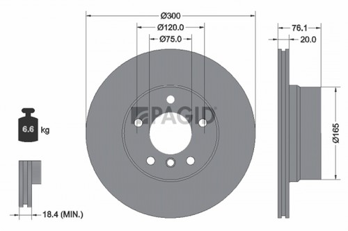 Pagid bremsscheibe 54995nc - pagid,