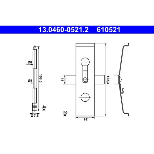 Accessory kit disc brake pad - accessory,
